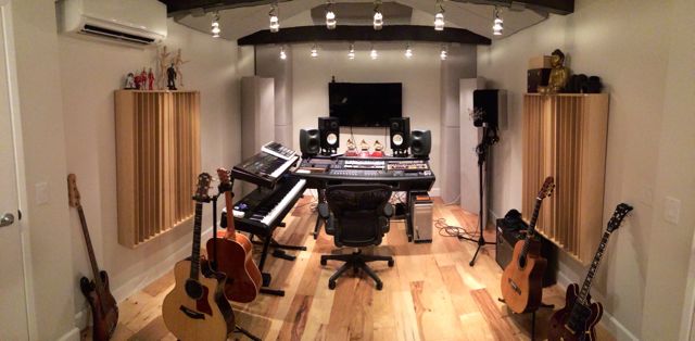 GianMarco recording studio GIK Acoustics Q7d Diffusors Soffit Bass Trap Acoustic Panel