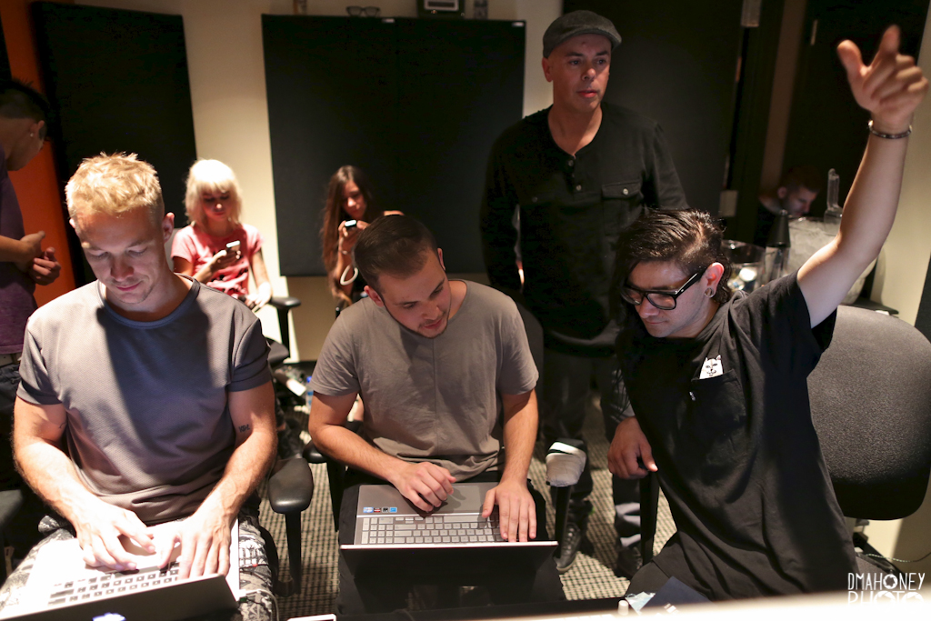 Diplo, Skrillex, and GTA at Studio DMI