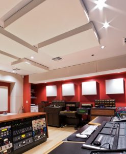 bass traps and cloud panels by GIK Acoustics in Lost Ark Studio Control panel