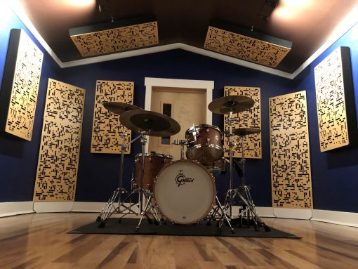 Chris Wadsworth Gretsch Drumset with GIK Acoustics Alpha Series Acoustic Panels and Bass Traps