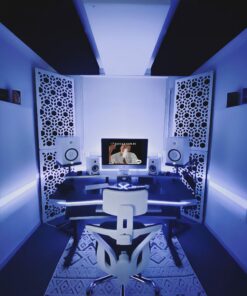 Stunning Home Studio design using Impression Pro Series Corner Bass Traps stacked in the corners