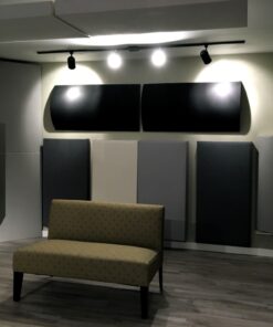 Diffusors and Bass Traps by GIK Acoustics back wall of Sun Room Audio