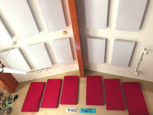 Eric Severn GIK Acoustics 242 acoustic panels on ceiling