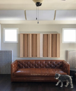 GIK Acoustics Diffusors Bass Traps and PolyFusors above couch
