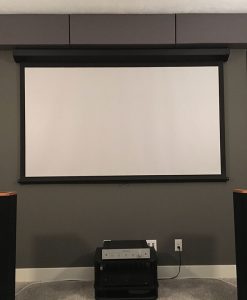 Home theater acoustics with GIK Acoustics soffit bass traps and corner bass traps