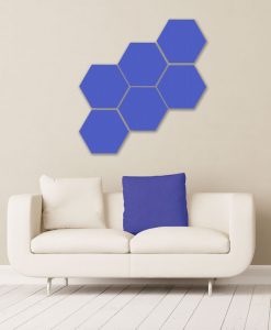 GIK Acoustics Hexagon Acoustic Panels 1x1 decorative sound absorbing panels with couch