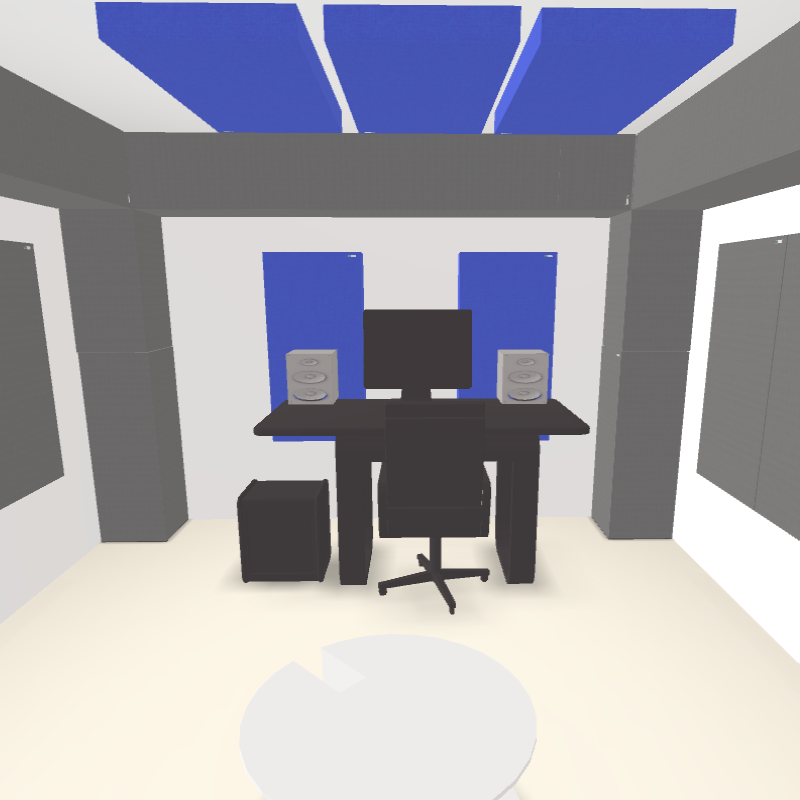 GIK Acoustics Mastering Room 3D Plan