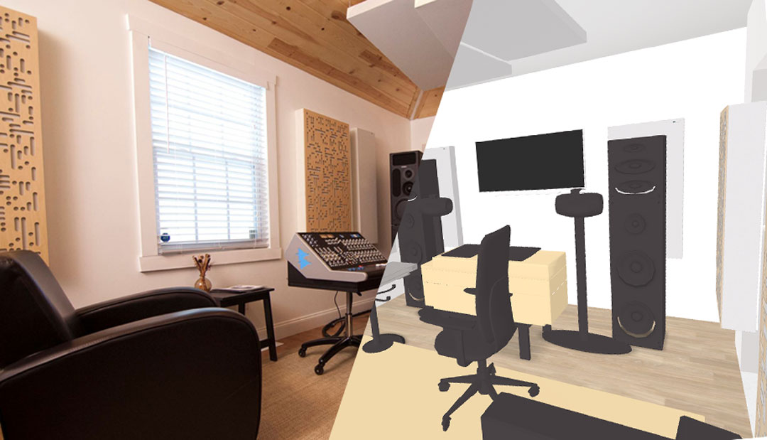 GIK Acoustics PMC studio sketch