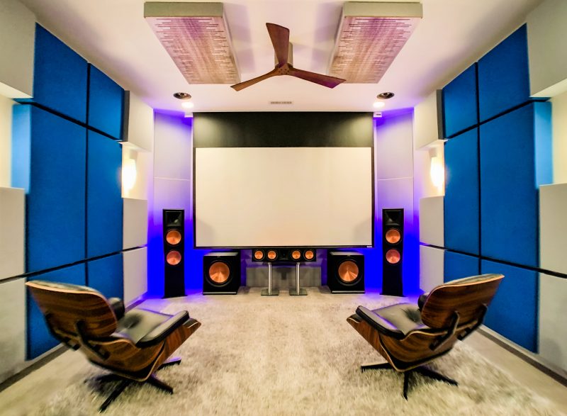 Bass Traps in Dolby Atmos Home Theater Room