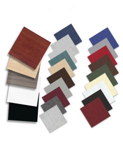 Samples in fabrics and finishes