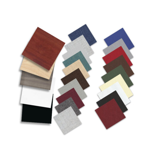 Samples in fabrics and finishes